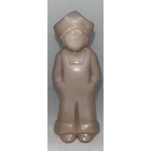 Vintage Mosser Glass by Vi Hunter Josh Figurine Statue 4.5 inches Tall Pink